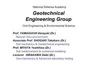 Geotechnical Engineering Group - National Defense Academy of ...