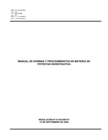 manual de normas y procedimientos en materia de potestad ...