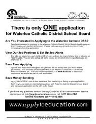 How to Apply - Waterloo Catholic District School Board