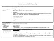 Physical Science (CH) Curriculum Map