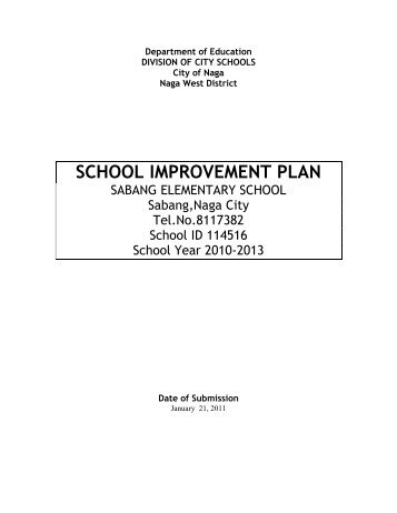 school improvement plan - DepEd Naga City