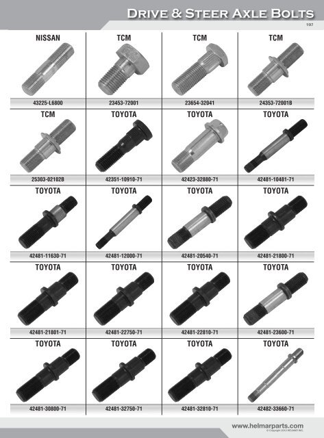 Drive & Steer Axle Bolts