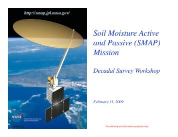 02. SMAP - NASA Earth Science Decadal Survey Studies