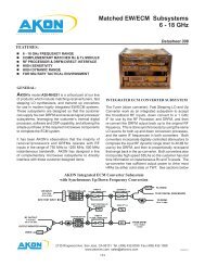 Matched EW/ECM Subsystems 6 - 18 GHz - Akon, Inc.