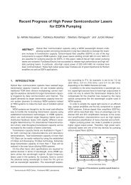 Recent Progress of High Power Semiconductor Lasers for EDFA ...