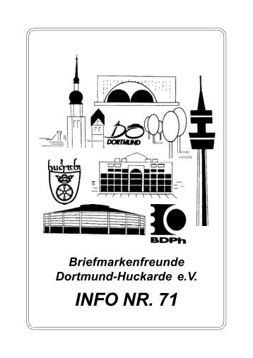 INFO NR. 71 - Briefmarkenfreunde Dortmund-Huckarde e. V.