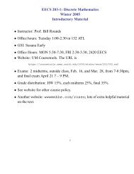 EECS 203-1: Discrete Mathematics Winter 2005 Introductory ...