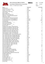 SAM- SERVIÃOS AMBULATORIAIS ANEXO VI Quantidade de ...