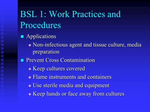 Principles and Practices of Biosafety - San Diego State University