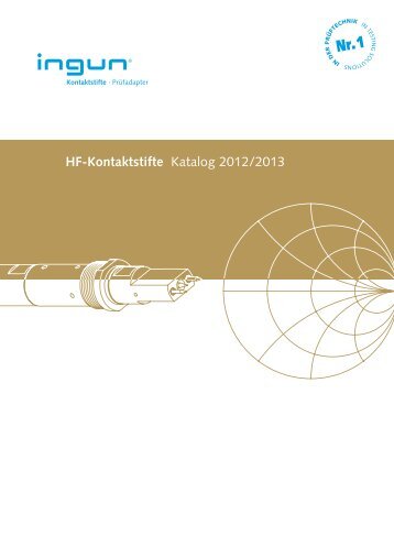 HF-Kontaktstifte Katalog 2012/2013 - Ingun.ch