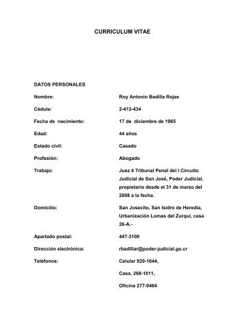 curriculum vitae formato word costa rica curriculum vitae formato word costa rica
