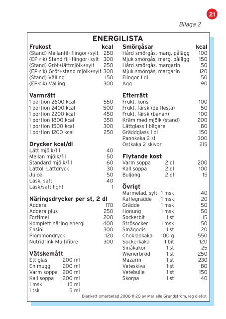 Riktlinjer fÃ¶r nutritionsbehandling - Landstinget GÃ¤vleborg