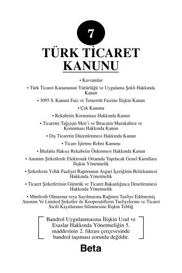 iÃ§indekiler pdf - Hukuk Market