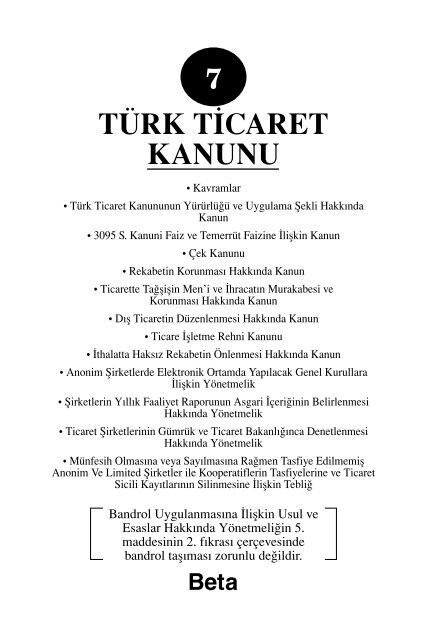 iÃ§indekiler pdf - Hukuk Market