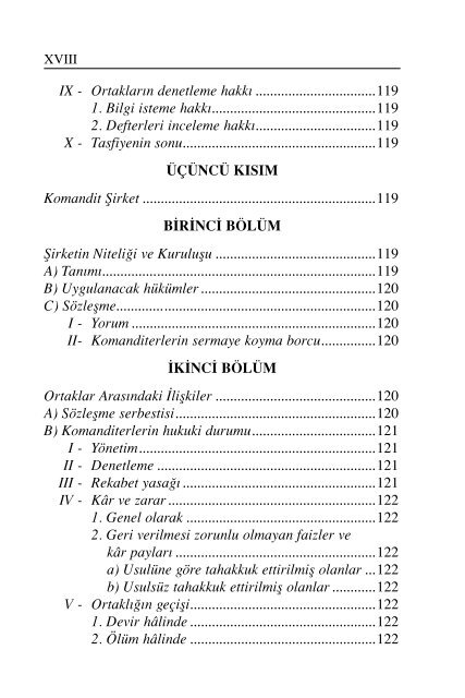 iÃ§indekiler pdf - Hukuk Market