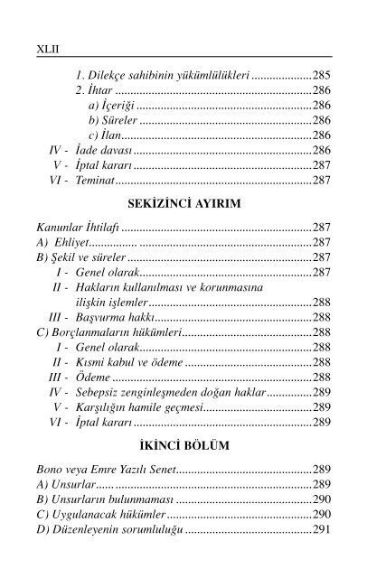 iÃ§indekiler pdf - Hukuk Market