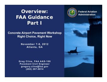 FAA Guidance Part I - American Concrete Pavement Association