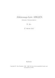 Abkürzungs-Liste ABKLEX - Familie Alex, Weingarten