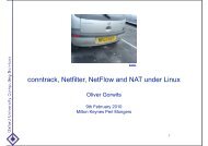 conntrack, Netfilter, NetFlow and NAT under Linux - Milton Keynes ...