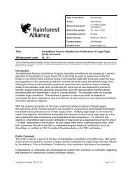 SW Generic Standard for Verification of Legal Origin - NEPCon