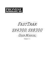 User Manual for FastTrak SX4300/8300 - Promise Technology, Inc.