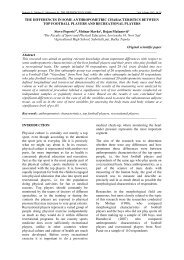 The differences in some anthropometric characteristics between top ...