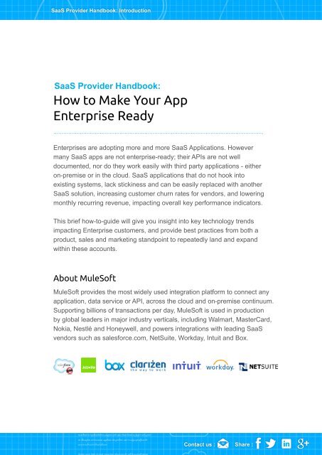 SaaS Provider Handbook - MuleSoft