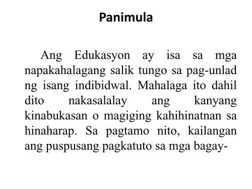 I â Pamagat: : âMga Gawaing Pagsasanay sa ... - DepEd Naga City