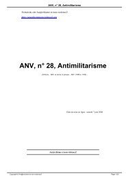 ANV, nÂ° 28, Antimilitarisme - Anarchisme et non-violence 2