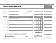 Staff expenses claim form