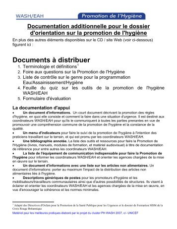 Documents Ã  distribuer - watsanmissionassistant