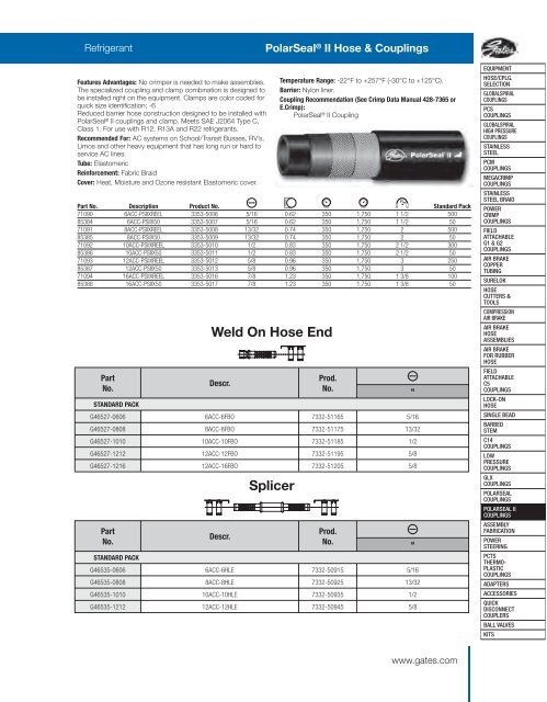 Gates AC Hose & Fitting Quick Reference Catalog - Drive Train ...