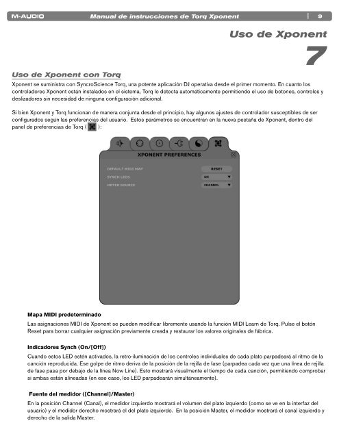 Manual del usuario | Xponent - M-Audio