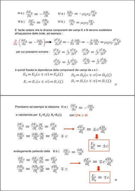 Equazioni di Maxwell & Onde elettromagnetiche Fisica II a.a. 2003 ...