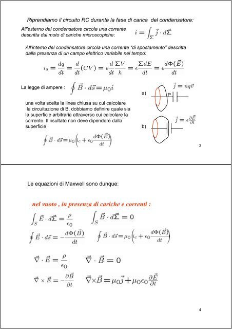 Equazioni di Maxwell & Onde elettromagnetiche Fisica II a.a. 2003 ...