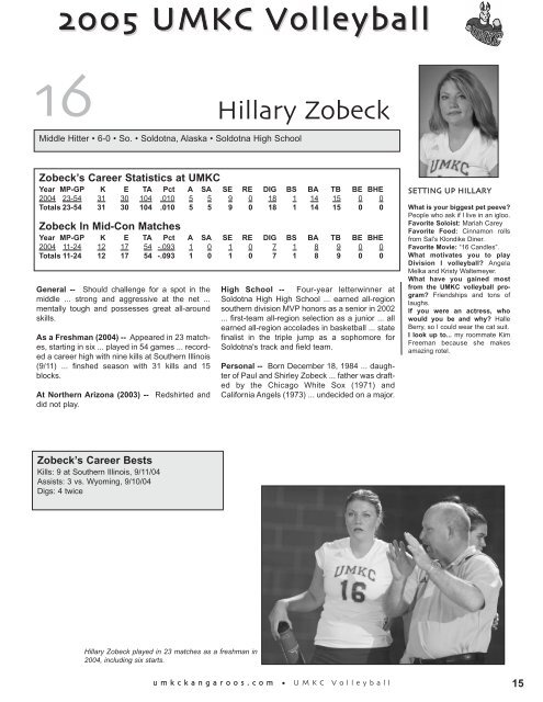 2005 Media Guide - UMKC Athletics