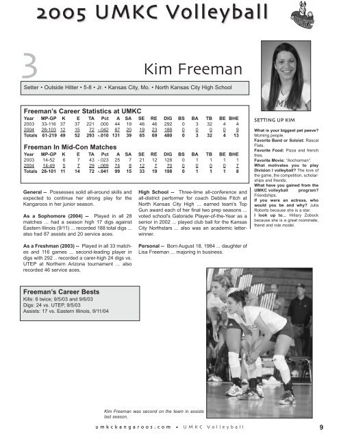 2005 Media Guide - UMKC Athletics