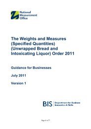 guidance note on the weights and measures - Dius.gov.uk