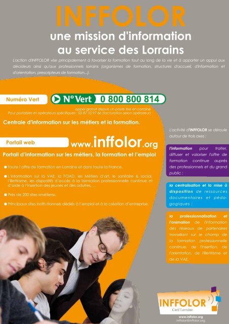 La formation professionnelle tout au long de la vie - Inffolor