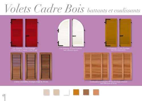 Volets Cadre Bois battants et coulissants - lallemant fermetures