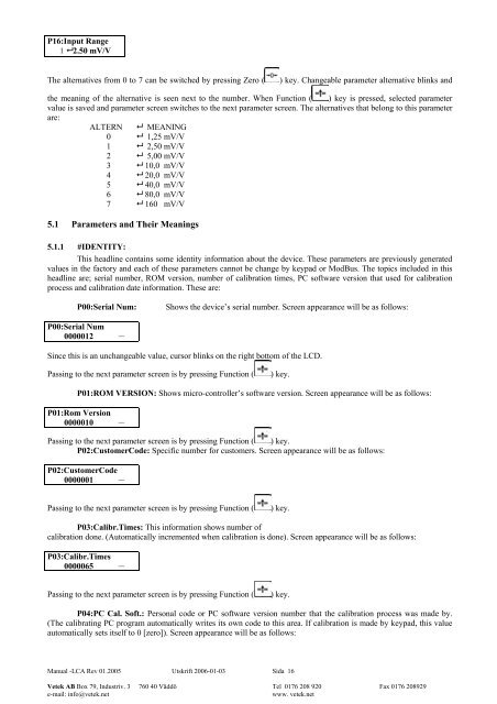 MANUAL rev 01 2005 eng LCA-D.pdf - Vetek Scales