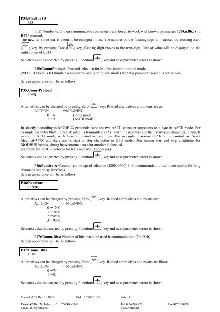 MANUAL rev 01 2005 eng LCA-D.pdf - Vetek Scales