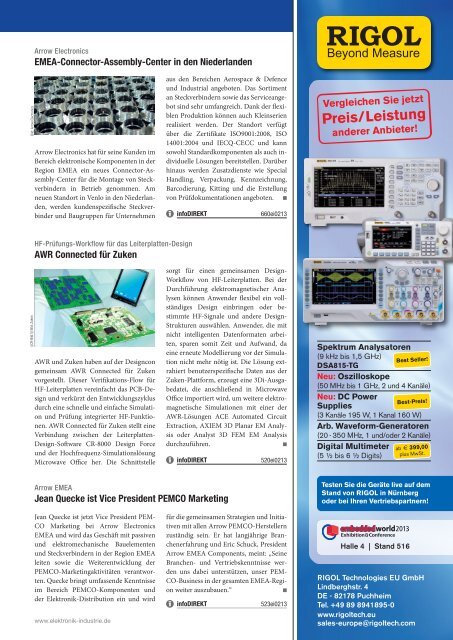 RX-Mikrocontroller - elektronik industrie