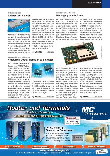 RX-Mikrocontroller - elektronik industrie