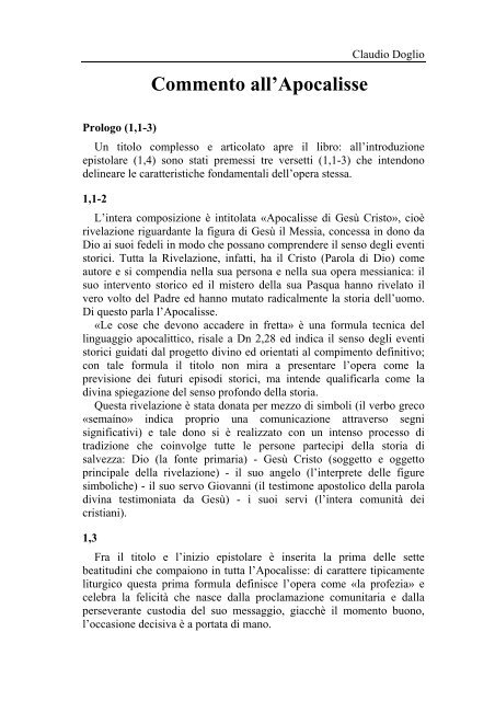 03) Le sette lettere (Ap 1-3) - Symbolon.net