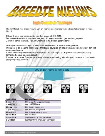 Breedtebrief - Badminton Nederland