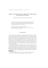 DESIGN OF DOUBLE ERROR CORRECTING CODES BASED ON ...