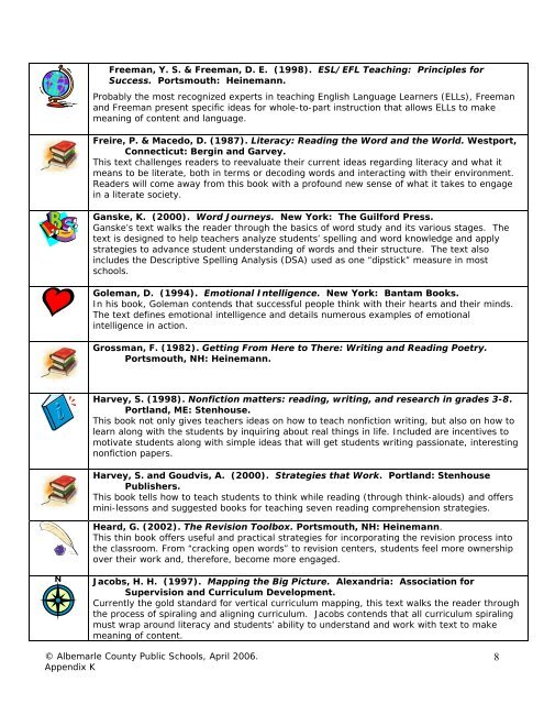 Language Arts/English Curriculum Frameworks - Albemarle County ...