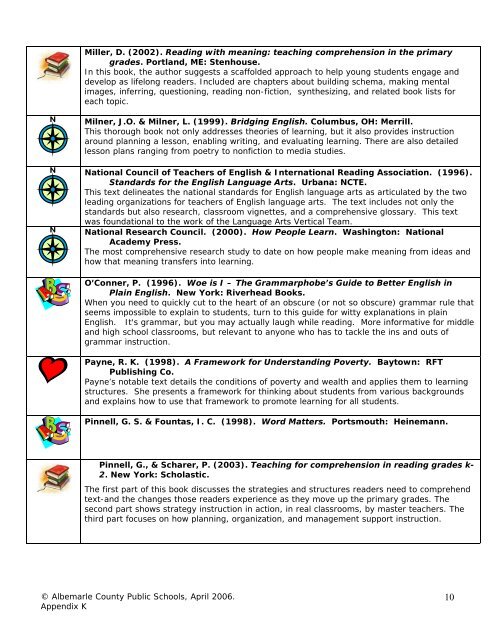 Language Arts/English Curriculum Frameworks - Albemarle County ...