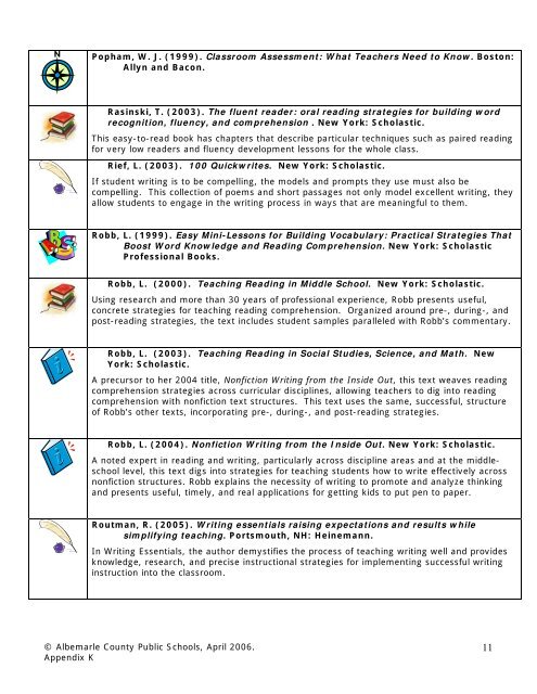 Language Arts/English Curriculum Frameworks - Albemarle County ...